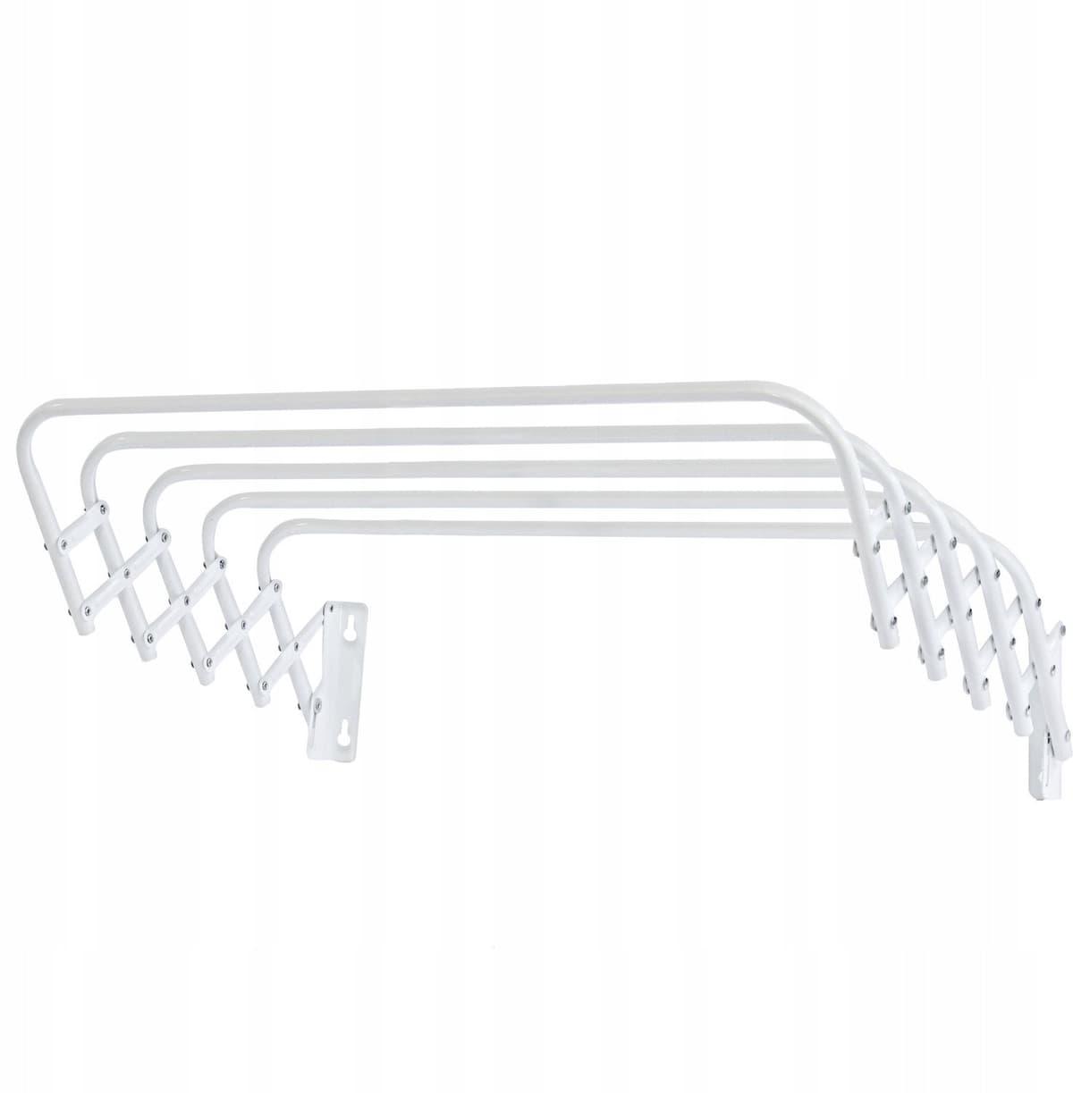 Harmonica - Droogrek 60cm, voor kleding en ondergoed, uitschuifbaar, wit, model 103, Sepio — afbeelding 1