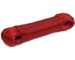 Weerbestendige waslijn met staaldraadkern - 50 meter - Voor buiten en camping
