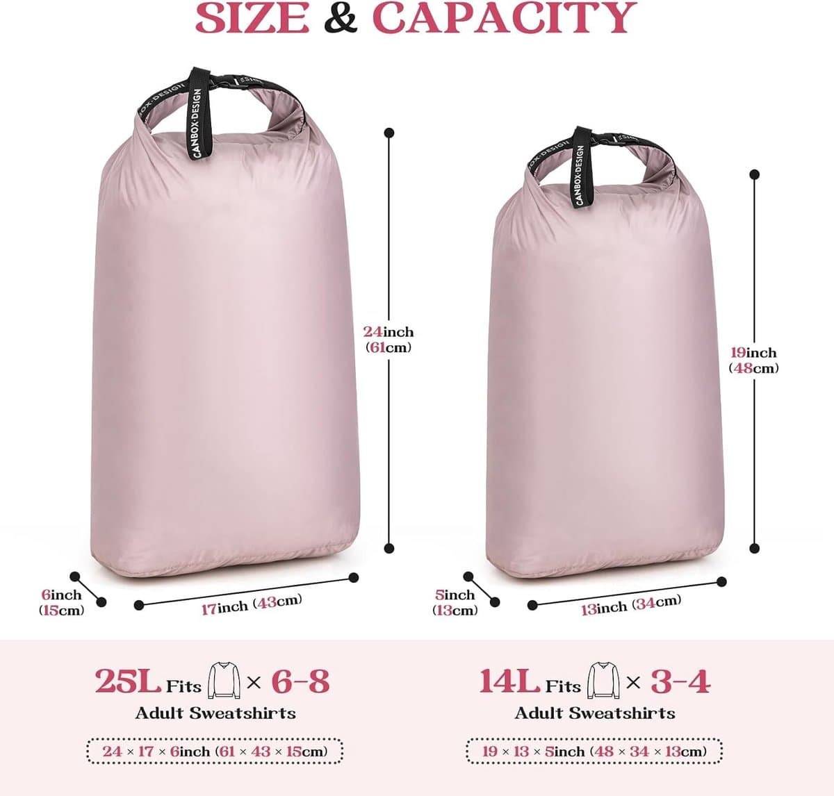 Waterdichte nylon waszak voor reizen, organizer voor vuile kleding, nat-droog tas voor zwemmen en sportschool, ideaal voor onderweg — afbeelding 1