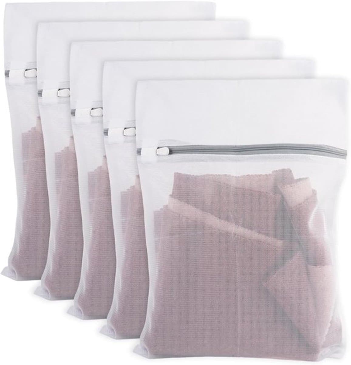 Thijox - 5 Stuks Wasnet voor Wasmachine 30x40 cm - Fijnmazige Waszak met Verborgen Ritssluiting - Ideaal voor Jeans, Blouses en Babykleding - Bescherm — afbeelding 1