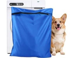 Honden- en kattenwaszak, grote waszak voor huisdieren, voorkomt haarblokkades in de wasmachine (65×70cm)