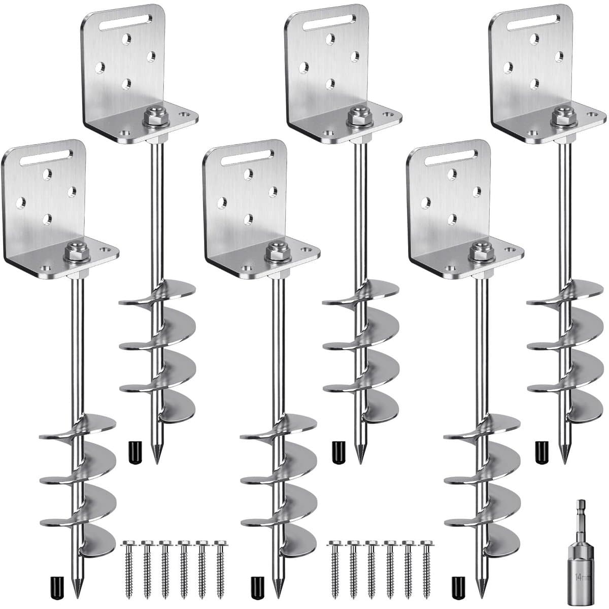 Omgoods - Set van 6 Grondankers 45,7 cm voor Trampolines en Tent — afbeelding 1