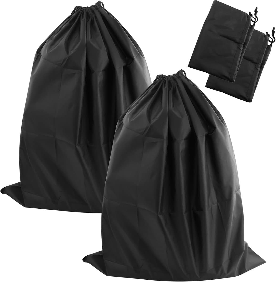 SnelShoppen - 2 Stuks Vouwbare Waszakken voor Reizen, Waterdichte Waszak met Trekkoord, 50 x 60 cm, Ideaal voor Studenten, Camping en Thuisgebruik — afbeelding 1
