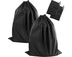 SnelShoppen - 2 Stuks Vouwbare Waszakken voor Reizen, Waterdichte Waszak met Trekkoord, 50 x 60 cm, Ideaal voor Studenten, Camping en Thuisgebruik