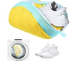Schoenenwaszak voor de wasmachine, multifunctionele bescherming voor sneakers en schoenen, 1 stuk (Geel)