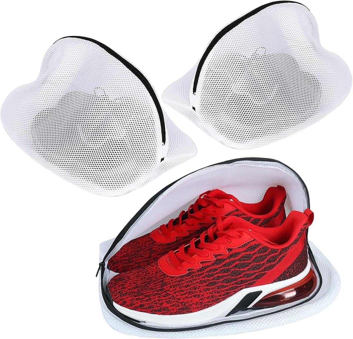 Schoenwaszak Set van 3 Stuks - Mesh Waszakken met Rits voor Sneakers, Sokken en Ondergoed — afbeelding 1