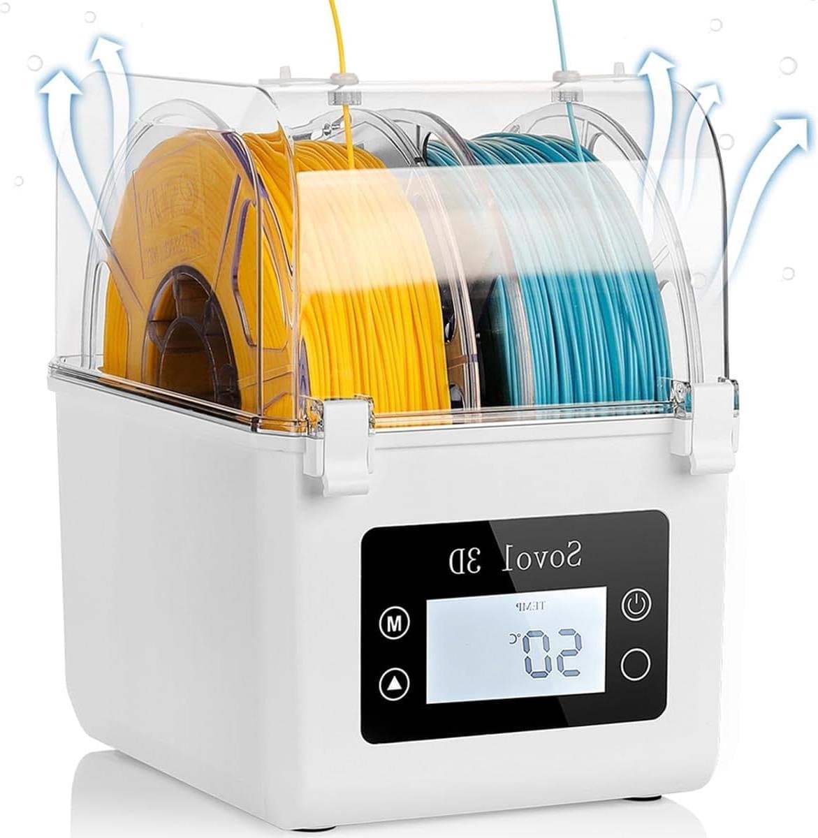 Filament Droger - Droogbox - 3D Printen - Grote Capaciteit - 2 Rollen - Wit — afbeelding 1
