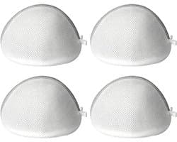 Wasnet voor wasmachine, 4 stuks, kleine waszak voor ondergoed en sokken, schelpvorm, beschermt delicate kleding met ritssluiting, ideaal voor handwas en fijne was.