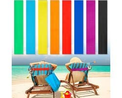 8 stuks handdoekbanden voor strandstoelen, cruise handdoekclips voor lounge, strand, zwembadstoelen, handdoekriemhouder, elastische winddichte strandaccessoires voor de zomer (effen, 29 x 4,97 cm)