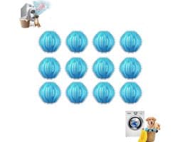 12 stuks - nylon wasballen - Wasballen voor het verwijderen van dierenharen - Herbruikbare wasballen - Wasballen die klitten voorkomen - Wasballen voor het verwijderen van haren in de wasmachine - Geschikt voor beddengoed, kleding en bankhoezen
