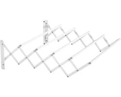 Wanddroogrek - Wasrek inklapbaar - Droogrek - Uittrekbaar - Wit - 63,5 x 60 x 20 cm — afbeelding 1