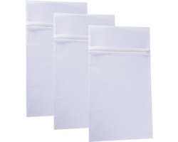 MSV Waszak voor kwetsbare kleding wasgoed/waszak - 3x - wit - XL size - 60 x 90 cm