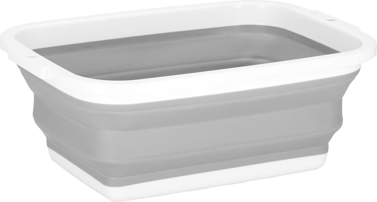 Springos Wasmand - Opvouwbare Wasmand - 8.5L - Grijs/Wit — afbeelding 1