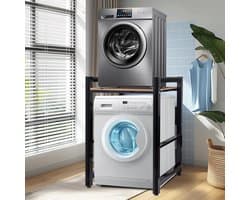 Stapelrek voor Wasmachine en Droger | 3 Hoogtes Verstelbaar | 300 kg Draagvermogen | Zwart — afbeelding 1