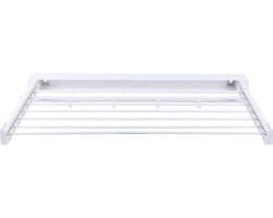 FIBILA Opvouwbaar Kledingrek - Wanddroogrek- Wasrek - Droogrekken- Kleding Organizer - 7 Droogstaven - Ruimte Aluminium & ABS - Onzichtbaar Vouwbaar Design - Ruimtebesparend & Multifunctioneel - Voor Slaapkamer, Badkamer & Balkon
