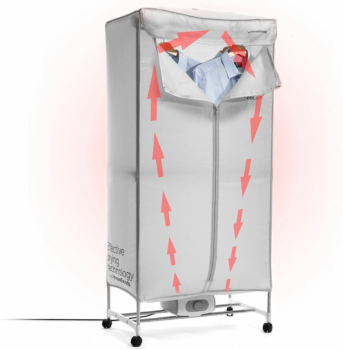 Draagbare elektrische droger met 2 niveaus Dupledry InnovaGoods 1200 W — afbeelding 1