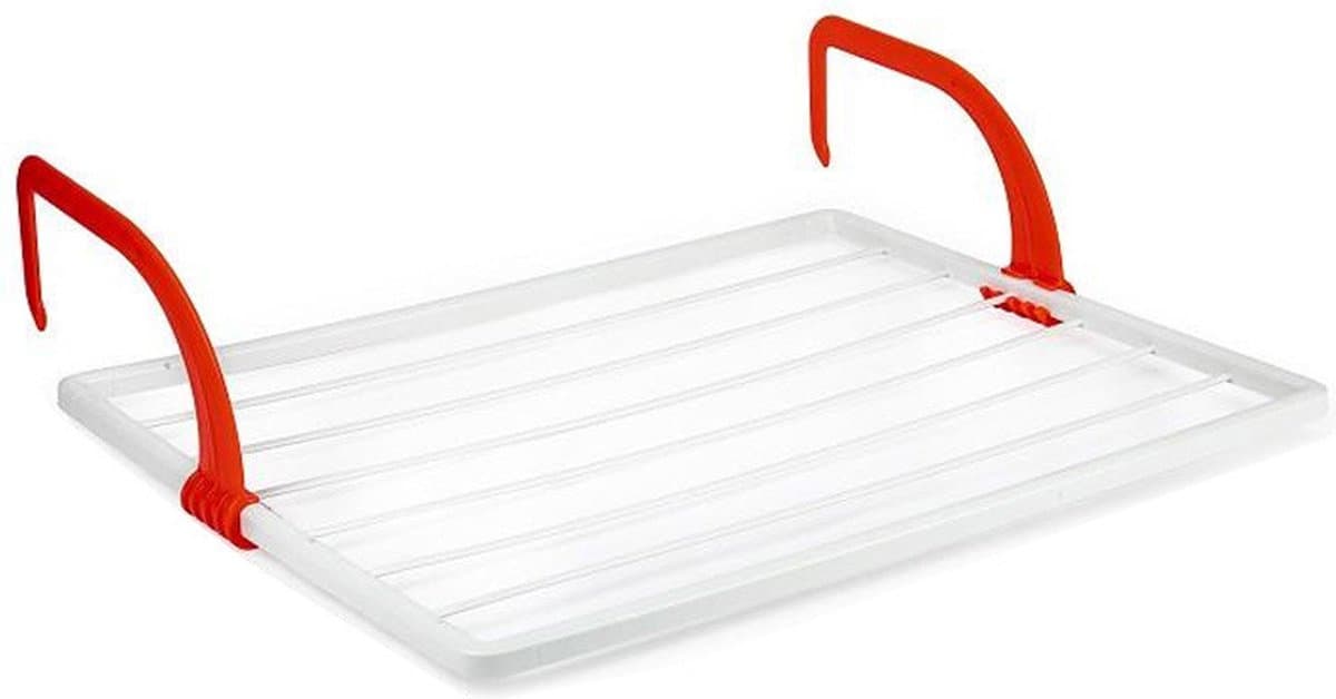 Plasticforte Inklapbaar wasrekje - 4 meter waslijn - klein - Ophangbaar - 50x62 cm - droogrek — afbeelding 1