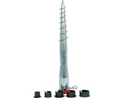 Lesli Living Parasolharing/Parasolanker - 1x - staal - 6,5 cm x 58 cm - grondpen