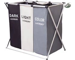 Bovista Laundry Bag - Wassorteerder 3 Vakken - Wassorteerder - Wasmand 3 Vakken - Laundry Basket