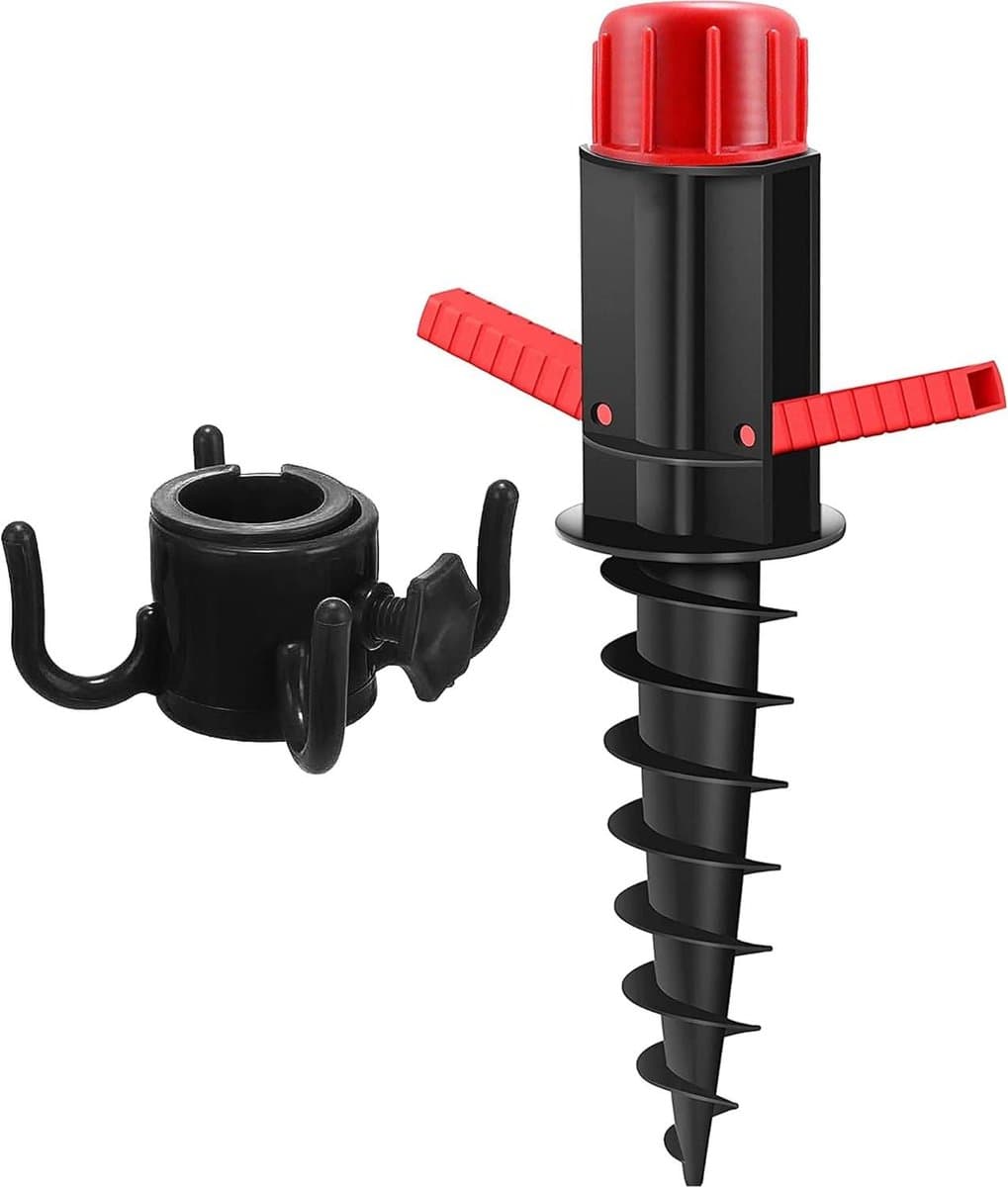 Bodemhuls voor parasol grondanker met handgrepen - 22-32 mm stangen - strand/zand/gazon/land — afbeelding 1