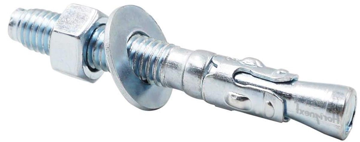 Wigankers - Schroefankers Betonnen - Bevestigen in Beton - Verzinkt Koolstofstaal - 3/8" x 3" - Zilverkleurig — afbeelding 1
