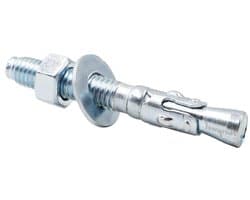 Wigankers - Schroefankers Betonnen - Bevestigen in Beton - Verzinkt Koolstofstaal - 3/8" x 3" - Zilverkleurig — afbeelding 1