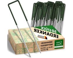 Grondankers Kunstgras - Haringen Tuin - Vastzetten Bodembedekking - Corrosiebestendig Ijzerdraad - 15 x 3 cm - Groen