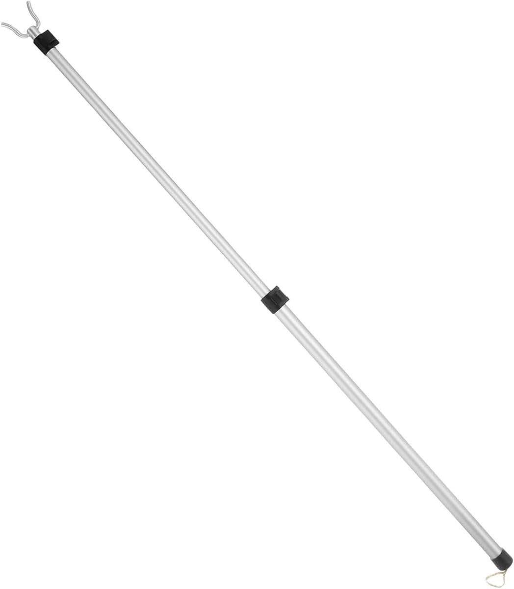 Waslijn Paal - Droogstok Kleding - Kleding Ophangen - Verstelbare Lengte - 125 cm - Zilver — afbeelding 1