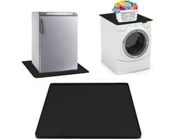 RUX® Lekbak Wasmachine - Lekbak - Anti Trillingsmat Wasmachine - Lekbak Wasmachine 60x60 - Lekbak Wasmachine Universeel - Zwart - 60cm x 60cm x 2cm