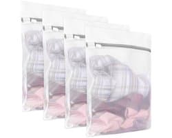 Dailygoods- Wasnet Klein - 4 Stuks - Waszak voor Fijne Was - Waszak met Ritssluiting - Wasnet voor Beha/Sokken - Polyester Zonder Pilling