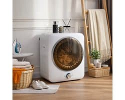 HAUSS SPOLE Wasdroger – Snel En Gelijkmatig Drogen – 53,5 x 42 x 65 cm – ABS En Staal – Wit – 8 Programmas