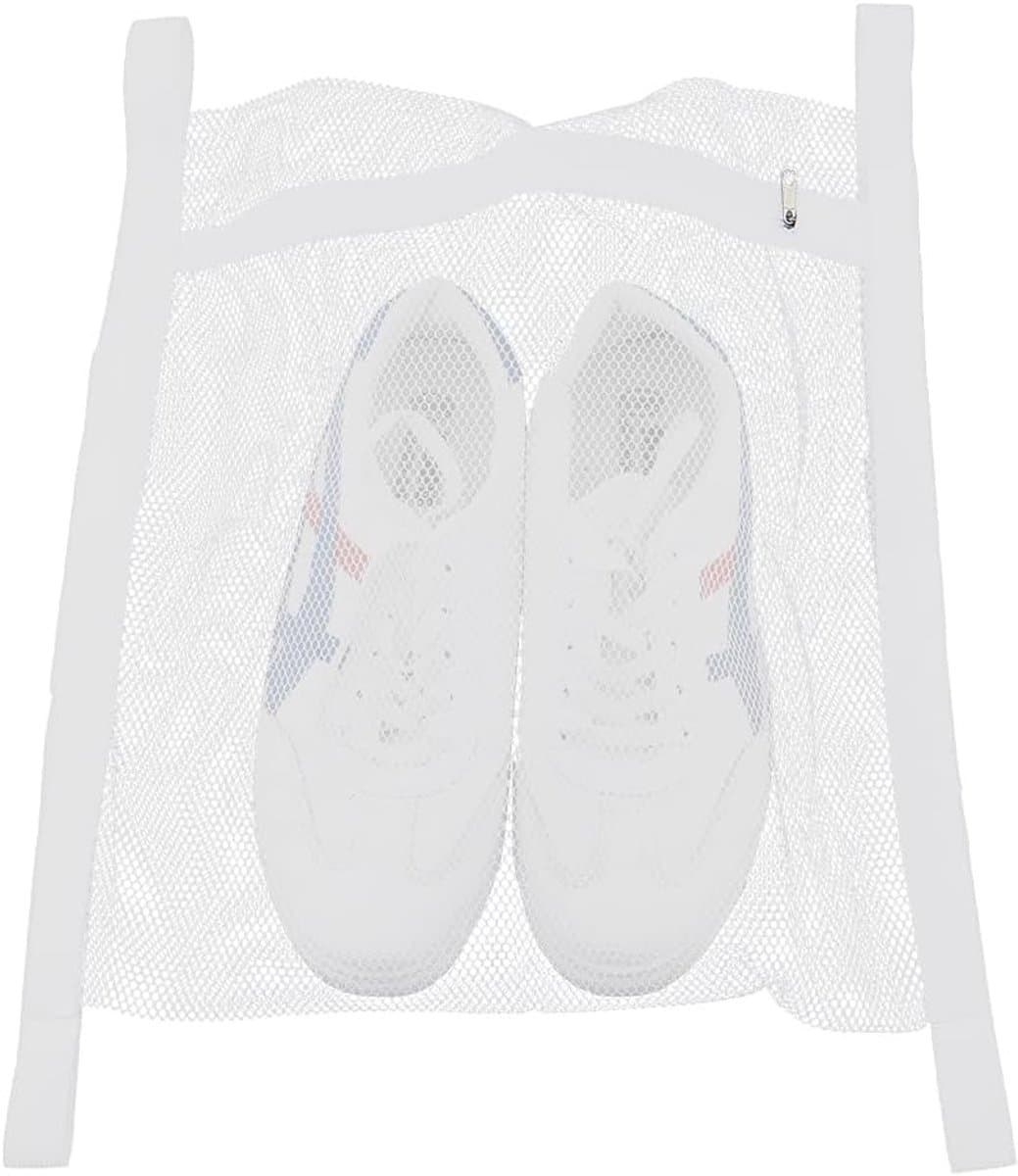 Schoenwaszakken voor Sneakers en Kleding - Grote Honeycomb Mesh Waszak met Rits en Band voor de Wasmachine en Droger — afbeelding 1