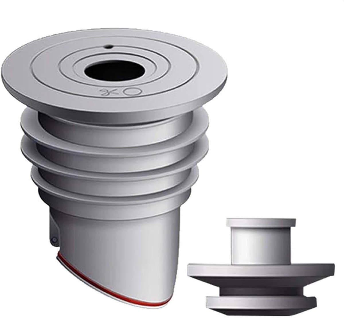 Afvoerslang Afdichting - Rioolafdichting Ring - Geur Vrij Houden - Verdikt Lipontwerp - 14.9 Centimeter Buitendiameter - Grijs — afbeelding 1
