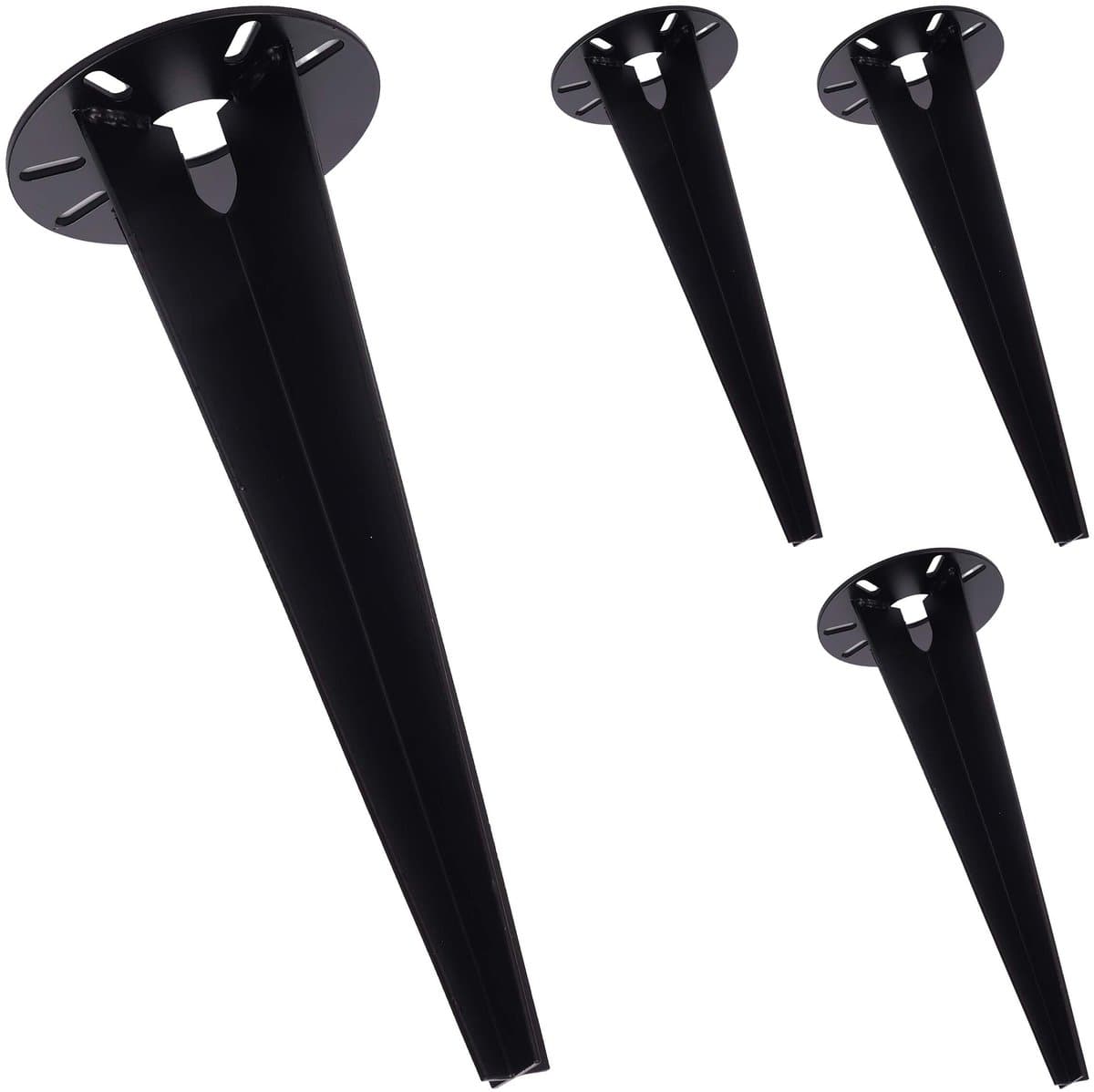 Grondanker voor tuinlamp - set van 4 - 30 cm - zwart — afbeelding 1