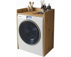 Wasmachine Kast - Ombouw Meubel - Badkamer Organisatie - Montage Zonder Boren - 66x97x62cm - Wotan Eiken