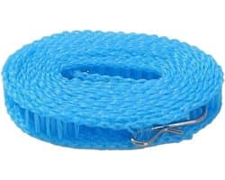 Waslijn Set - Reis waslijn - Kleding drogen - Antislip nylon - 2 stuks 5/3m - Blauw
