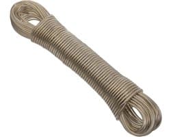 Draad Waslijn - Kledinglijn Reis - Kleding Drogen - Met Plastic Coating - 2000 cm - Zilver