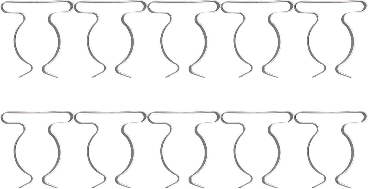 Veerklemmen Set - Gereedschap Clips - Gereedschap Opbergen - Sterk Mangaanstaal - 10 Stuks - Zilver — afbeelding 1