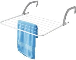 Droogrek Radiator - Handdoekhouder Radiator Met 5 Meter Drooglijnlengte - Handdoekrek Radiator - Wasrek Droogrek Balkon – Hangdroogrek - Droogrek Ophangbaar – Trapgat - Sneldrogend