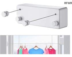 Waslijn Uittrekbaar - Wanddroogrek - Wasdraad - Binnen