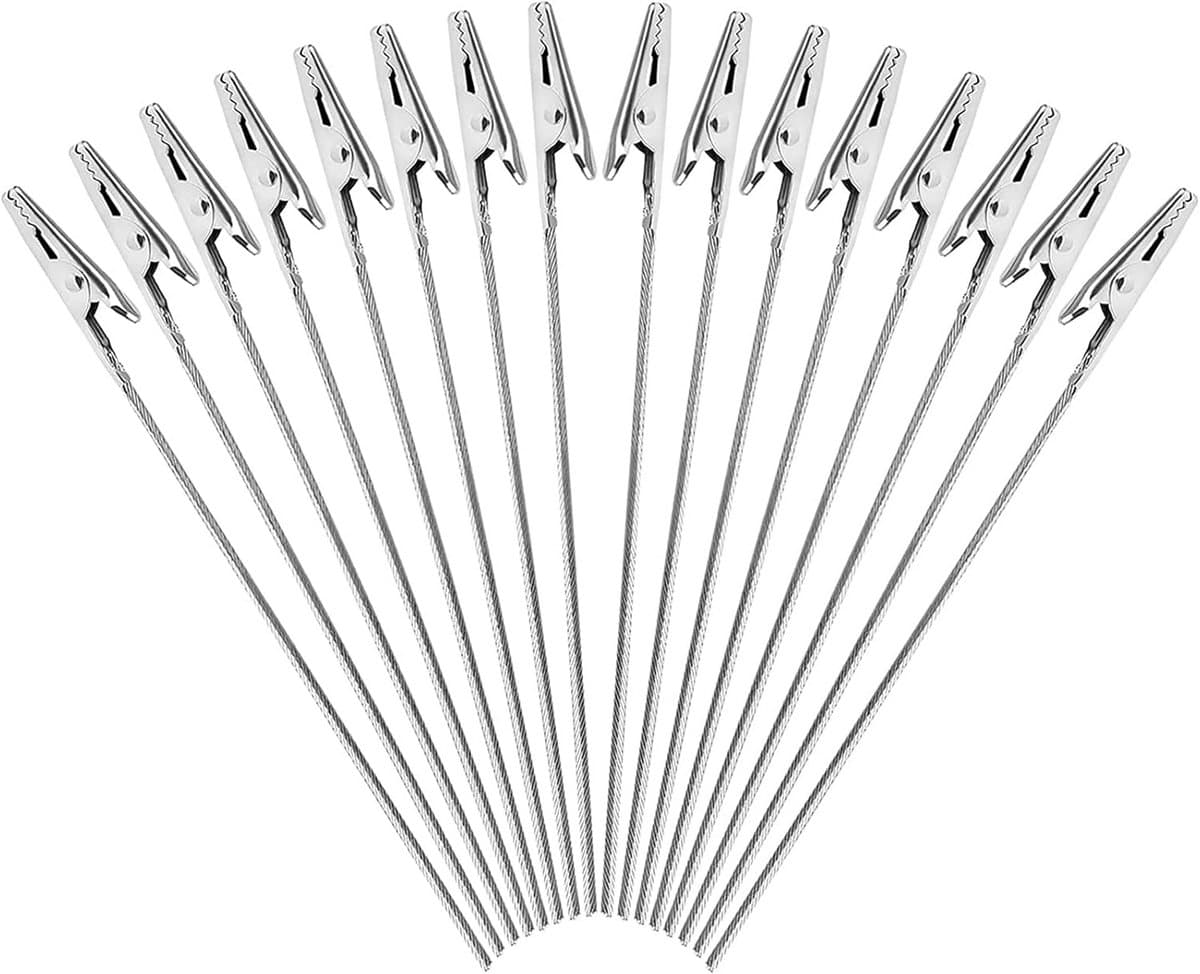 50 Stuks Metalen Draad Krokodil Clips voor Notities en Foto's - DIY Bruiloft en Verjaardagsdecoratie — afbeelding 1