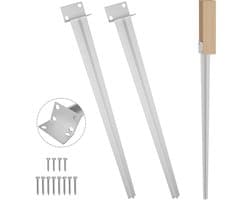 2x Grondhulsset Grondanker Paalhouder 83x60x700 mm – Verzinkt Staal – Zonder Beton – Voor Schutting, Pergola, Carport & Tuinhuis – Zilver — afbeelding 1