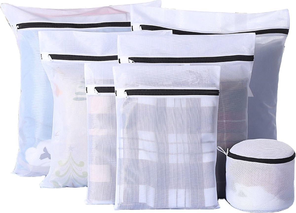 Okado Waszakken Set 7 stuks – Wasnetten met ritsbescherming – Voor delicaat wasgoed & BH’s – Fijnmazig polyester – Beschermt kleding en wasmachine – Ook als packing cubes travel organizer — afbeelding 1