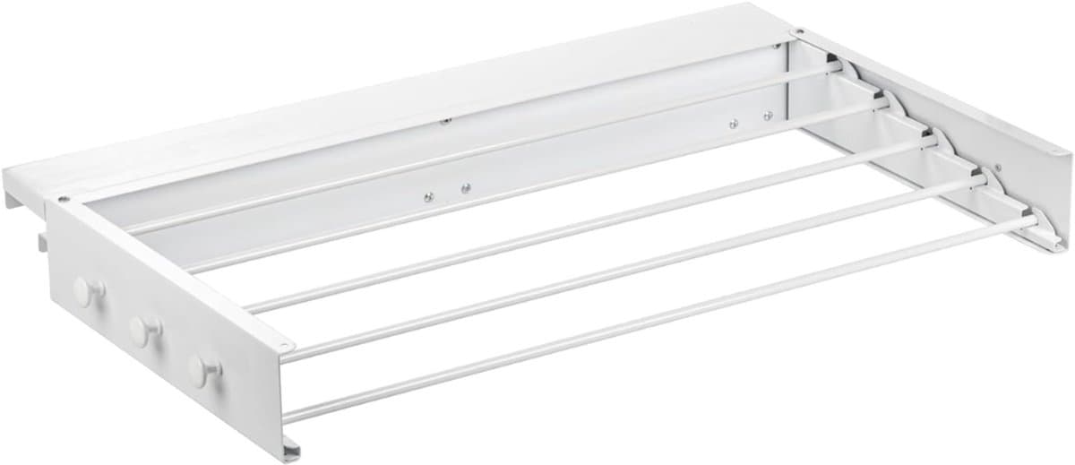 RONN® Wanddroogrek Inklapbaar - Wanddroogrek - Wit - 39cm x 80cm x 10cm; 0.2 kg — afbeelding 1