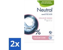 Neutral Waspoeder Kleur 18 Wasbeurten 1,187 kg - Voordeelverpakking - 2 stuks
