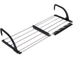 Droogrek Hangend - Wasrek Uitklapbaar - Wanddroogrek - Hangdroogrek - Deur - Balkon - Radiator - Met Sokkenrekje