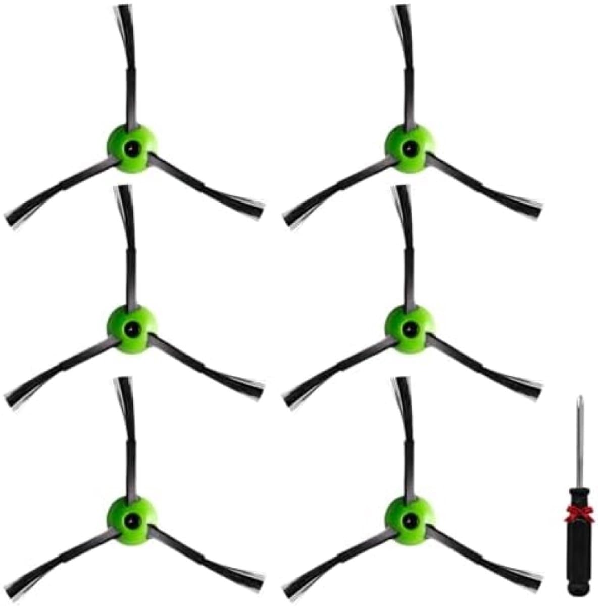 6 stuks reservezijborstels voor iRobot Roomba, J5, J5+, J6, J6+, J7, J7+, J8, J8+, J9, J9+, i3, i4, i5, i5+, i6, i6+, i7, i7+, i8, i8+, e5, e6, 5150, 6198, 7150. 7550 pixels. j & i & e serie — afbeelding 1