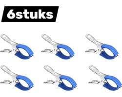 6-clips roestvrijstalen droogklemmen voor kleding - grote droogklemmen voor quiltkleding - winddichte kledinghangers voor huishoudelijk gebruik