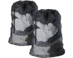Wasnet voor wasmachine - waszak voor lingerie, sokken, panty's, kousen en babykleding (afmetingen: 60 x 90 cm voor 5 kg wasgoed), 2 stuks