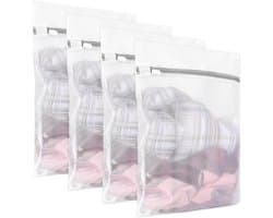 Set van 4 wasnetten voor wasmachine, waszak 30 x 40 cm, wasmachine waszak voor fijne was, wasnet klein met verborgen rits voor bh, sokken, reizen, schoenen